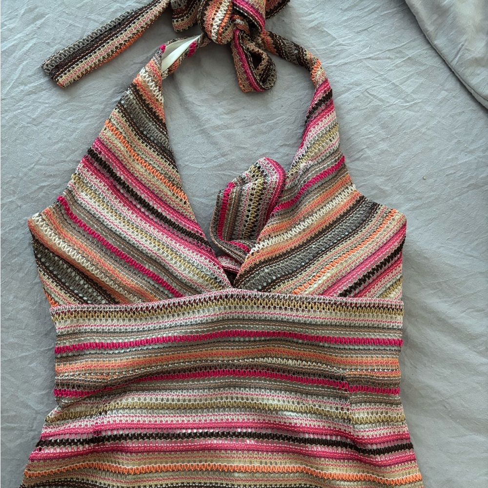 Pacsun stripped halter dress